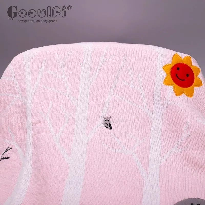 Gooulfi мини-одеяло для маленьких девочек, акрил, подкладка из трикотажной микрофибры, детское одеяло для новорожденных девочек, детское одеяло