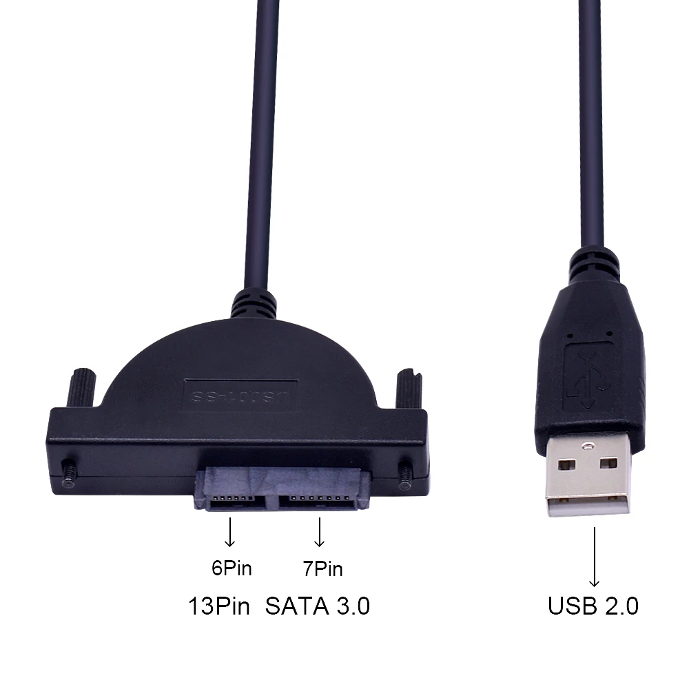 CHIPAL светодиодный индикатор USB 2 0 до 7 + 6 13Pin Mini SATA II Кабель адаптер для ноутбука CD ROM