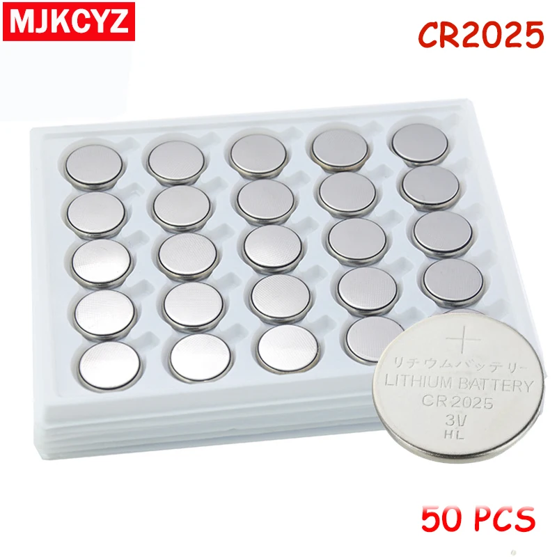 50 шт./лот CR2025 3 в литий ионный аккумулятор для кнопок монет ECR2025 DL2025 BR2025 KL2025 L2025 часы