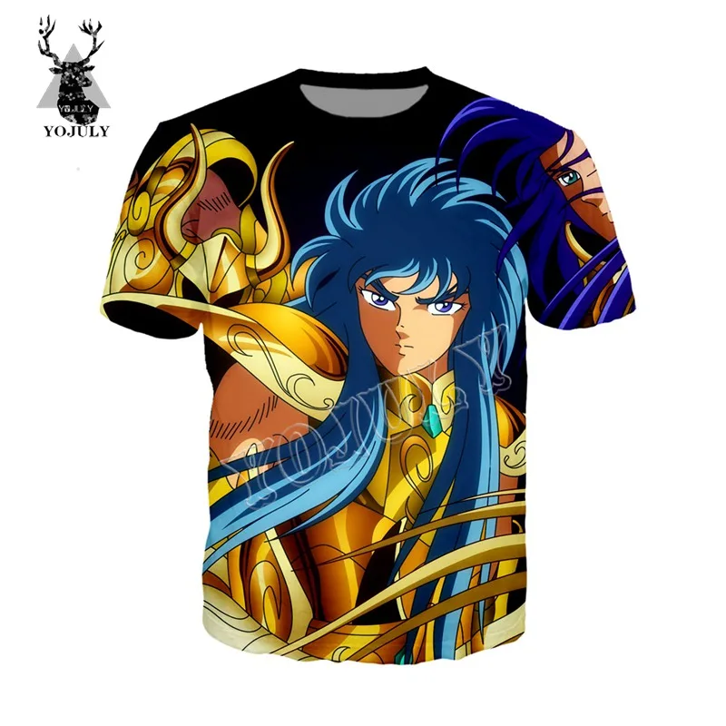 YOJULY, Япония, аниме, ST Seiya, 3D печатная Футболка, унисекс, летняя футболка с коротким рукавом, Мужская/женская модная повседневная футболка с круглым вырезом, t64