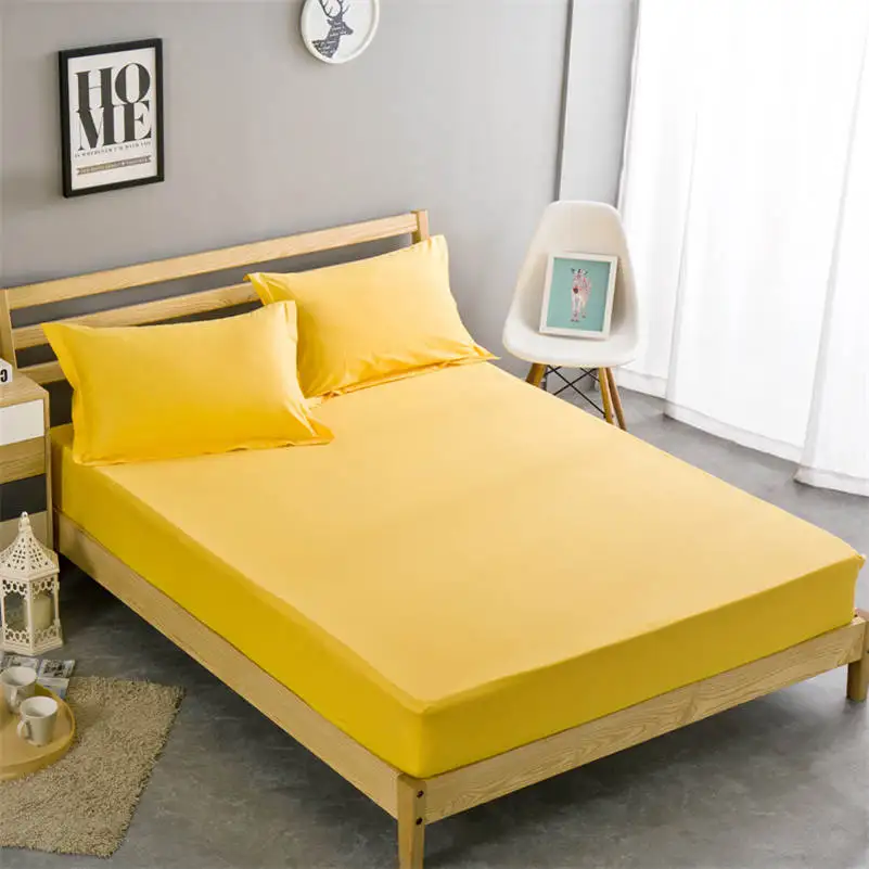 

100% Cotton Solid Color Fitted Sheet All Seasons -Deep Pocket Spring