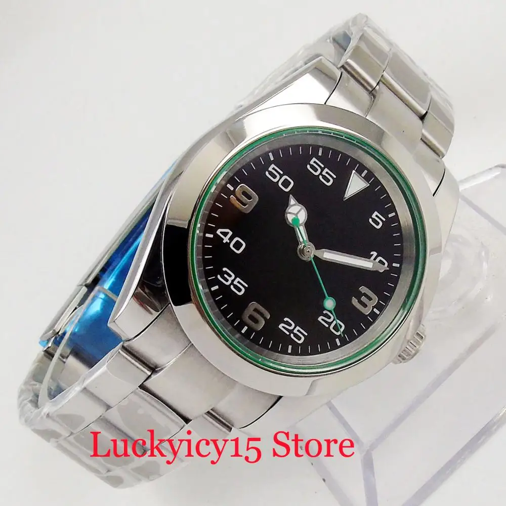 

BLIGER Automatic Men's Watch Black Dial Stainless Steel Strap 40mm Mechanical Wristwatch