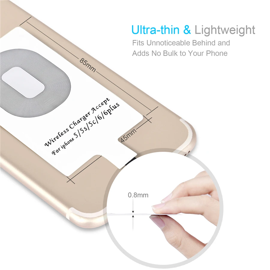 CHOETECH Qi беспроводной приемник зарядного устройства для iPhone 7/7 Plus/6 6plus