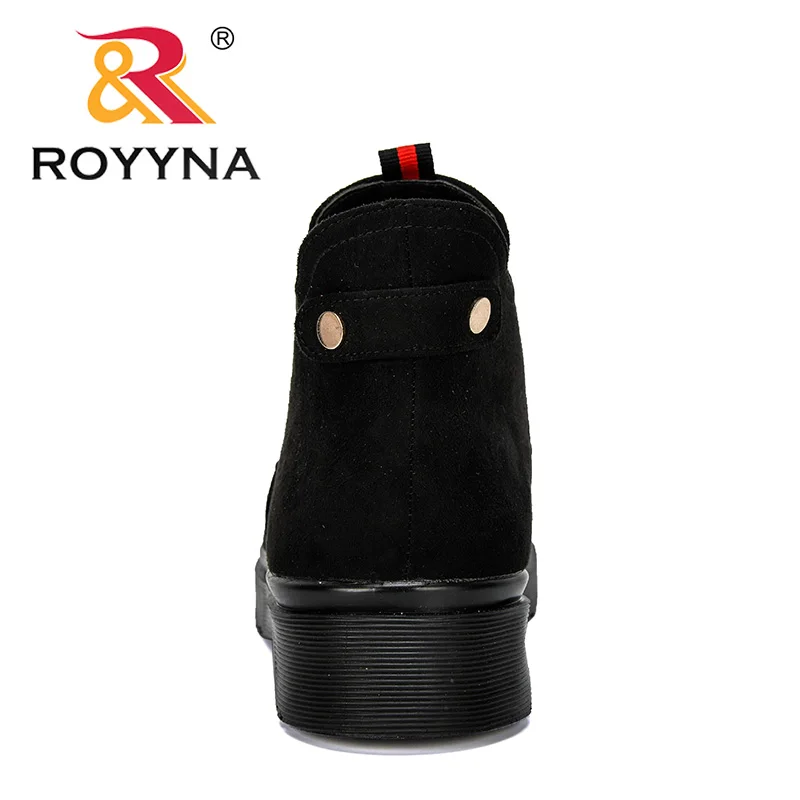 ROYYNA 2019 New Designer Popular Women Winter Boots Classic Zipper Snow Ankle Flock Warm Plush Outdoor Shoes Trendy | Обувь