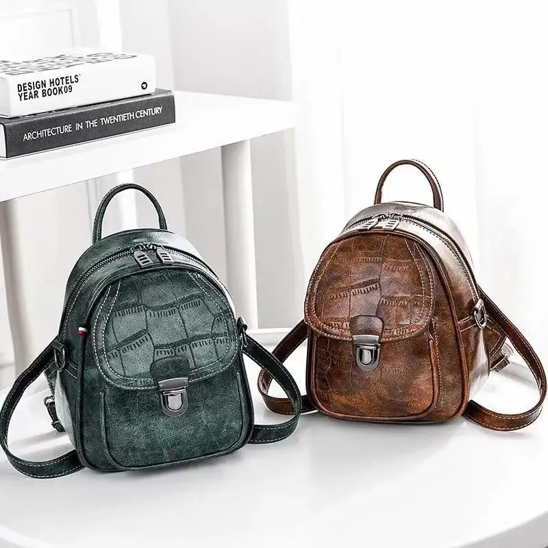 2019 School Bags Backpacks For Teen Backpack Female Mini Super Fire rocodile texture Shoulder Diagonal Portable Small Squ | Багаж и сумки