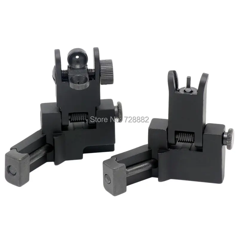 

Front and Rear Flip Up 45 Degree Offset Rapid Transition Backup Iron Sight Hunting Accessories Free Shipping