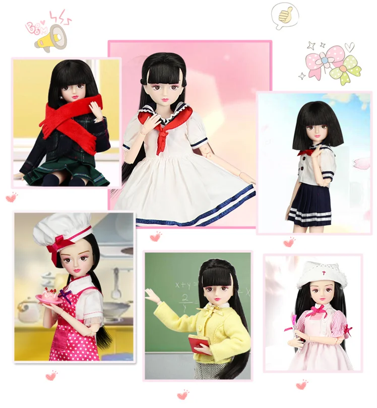 Bjd кукла новый xiaojing шарнир тела 25 см включая кукольную одежду и обувь|Куклы| |