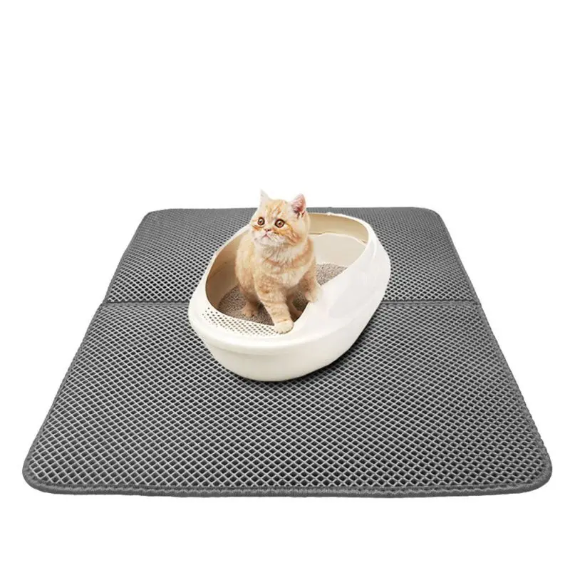 Pet подстилка для кошки EVA двухслойная кошачий подстилка коврики с водонепроницаемым дном Нескользящие для помёта для домашних животных кошачий коврик слой