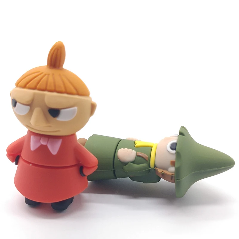 Флеш накопитель с мультипликационным принтом Moomin долина 64 ГБ 32 16 8 4 Гб|USB