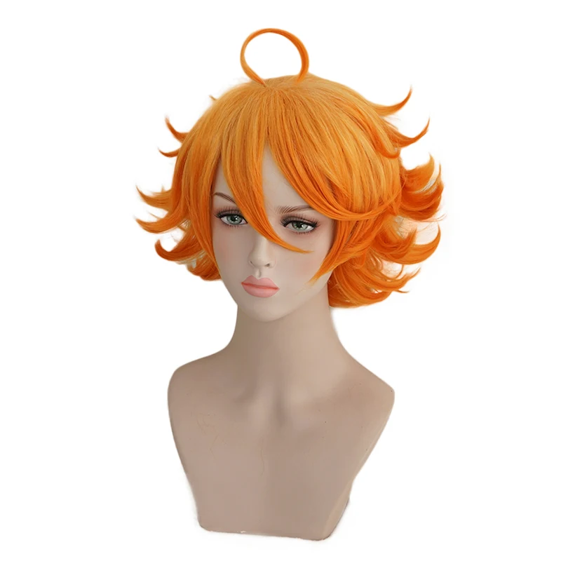 Короткий парик Neverland Emma Orange костюм для косплея Yakusoku no термостойкие синтетические
