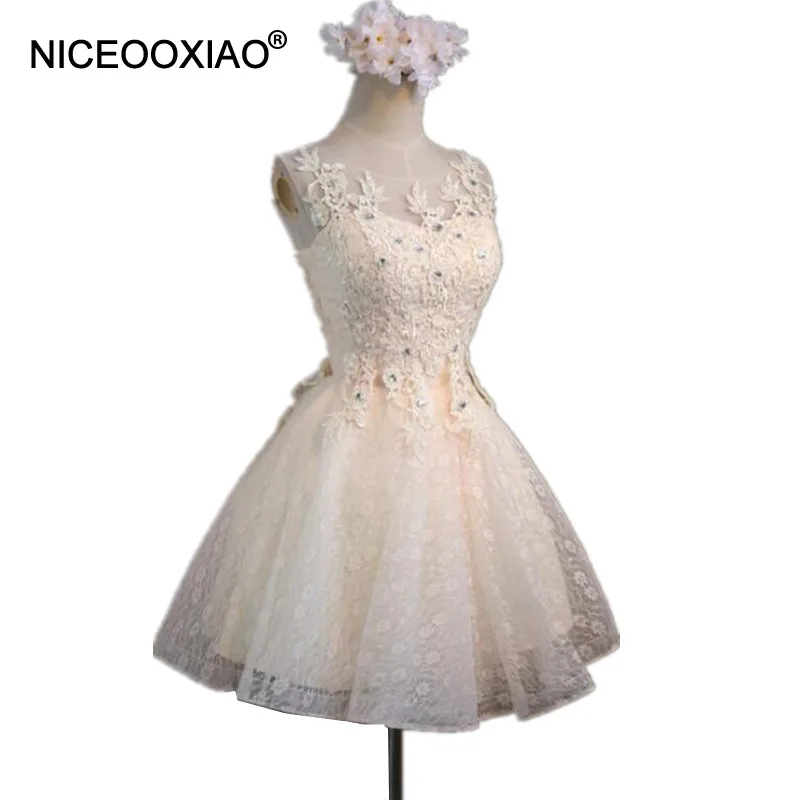 NICEOOXIAO кружевной халат украшенный бисером De Soiree Формальное вечернее платье