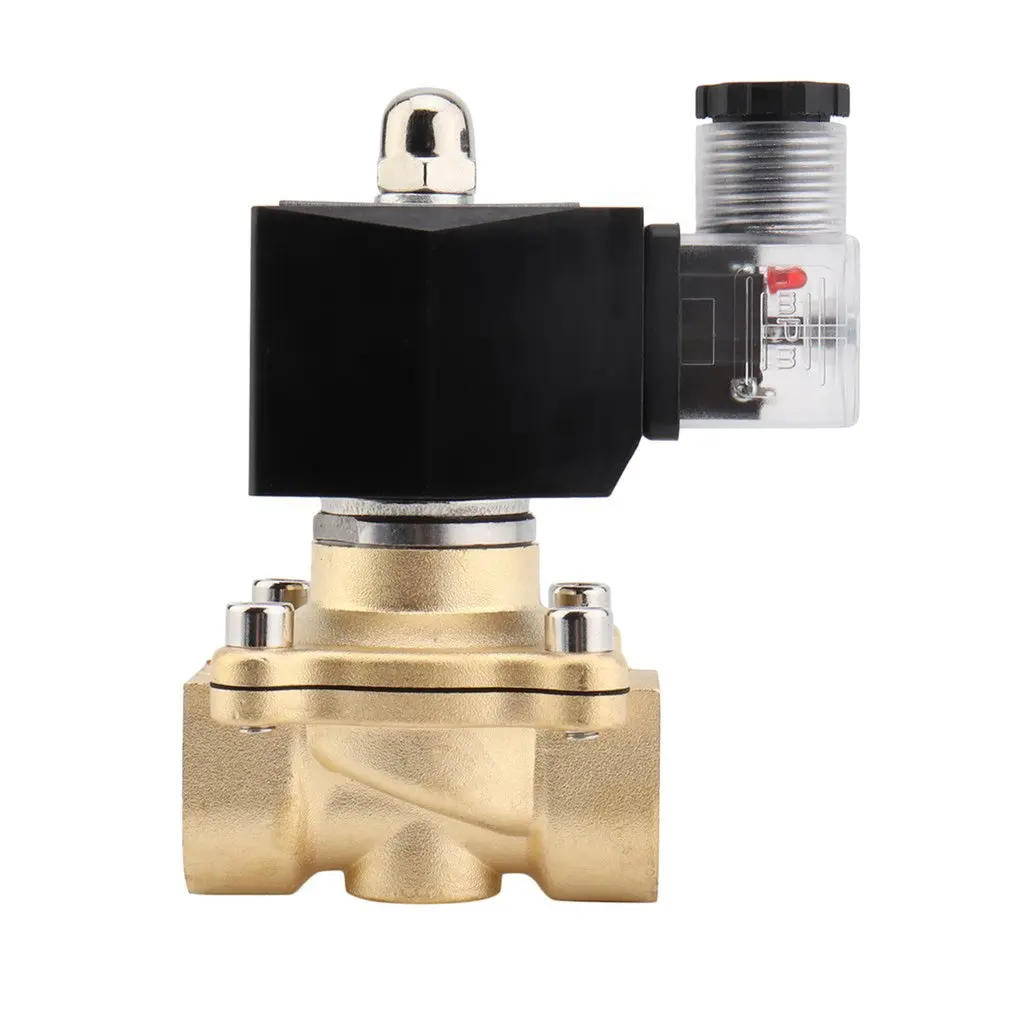 Практичный 3/4 дюймовый AC 220V 2W квадратная катушка чистая медь прямого действия электромагнитный клапан один электромагнитный клапан