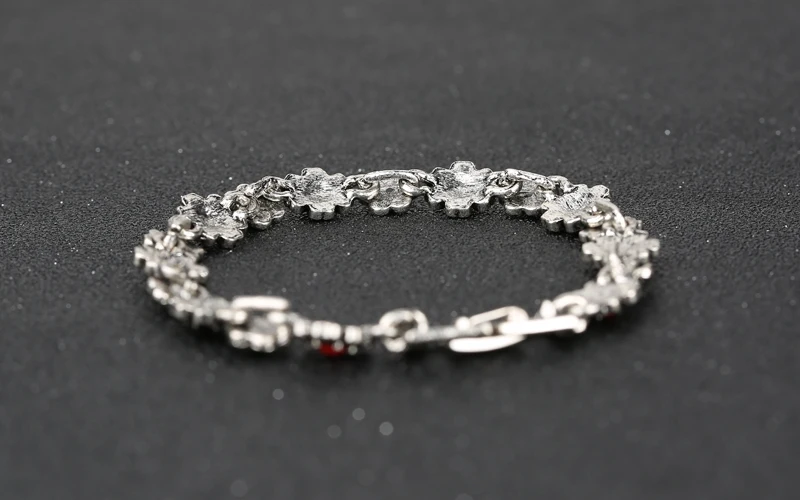 Хит 2015 модные браслеты с цветами и шармами серебряным покрытием винтажные