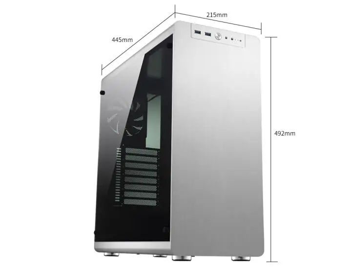 Jonsbo RM4 алюминиевый корпус из закаленного стекла одностороннее боковое ATX шасси - Цвет: Silver