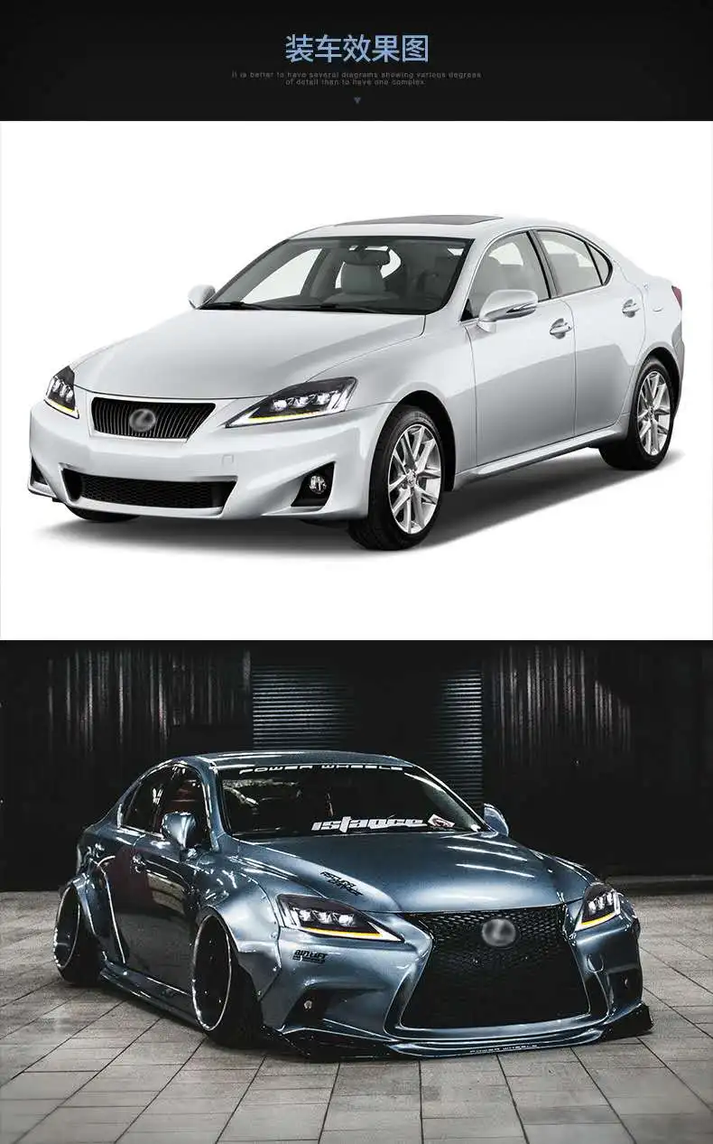 KOWELL стайлинга автомобилей 2006-2012 для LEXUS IS250 фары IS250 все светодиодный фар с динамический сигнал поворота