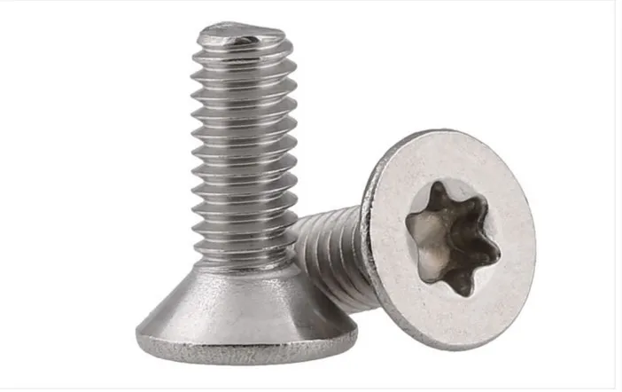 10-50 шт. плоский torx Винт M1.6 M2 M2.5 M3 M4 M5 ISO14581 нержавеющая сталь потайная головка torx Винт плоский шестилепестковый станок винты