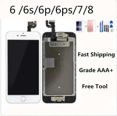 AAA для iPhone 6 ЖК-экран полная сборка 6plus 6s дисплей сенсорный экран замена без битых