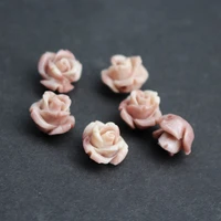 20pcslot 10mm 12mm double colored artificial coral beads cabochon rose brown color for jewelry making diy accessoires