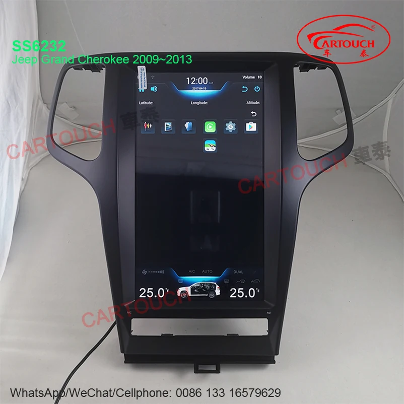 Вертикальный ips экран Tesla стиль Android автомобильный gps мультимедийный плеер для Jeep Grand Cherokee Liberty Автомобильный gps Радио FM RDS Аудио HD