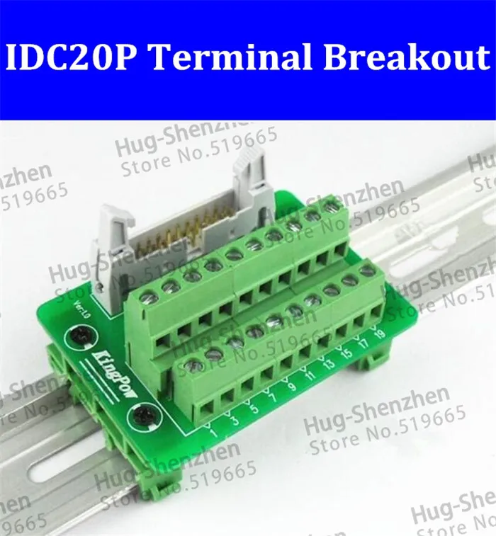 IDC20P IDC 20 контактный разъем для P Клеммная колодка Breakout плата адаптер PLC релейные