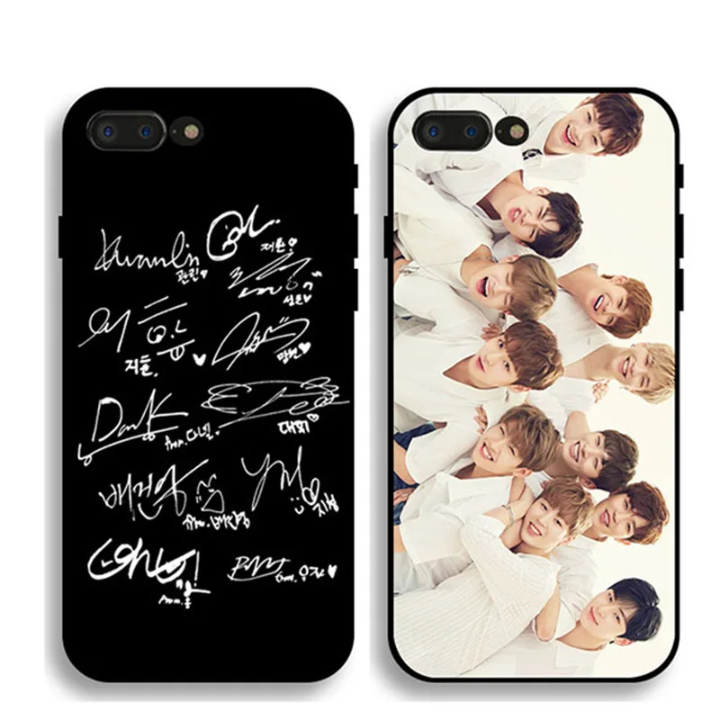 BZWGL Wanna One signature phone case For Apple iPhone X 8 7 6 6S Plus 5 5S soft cover |