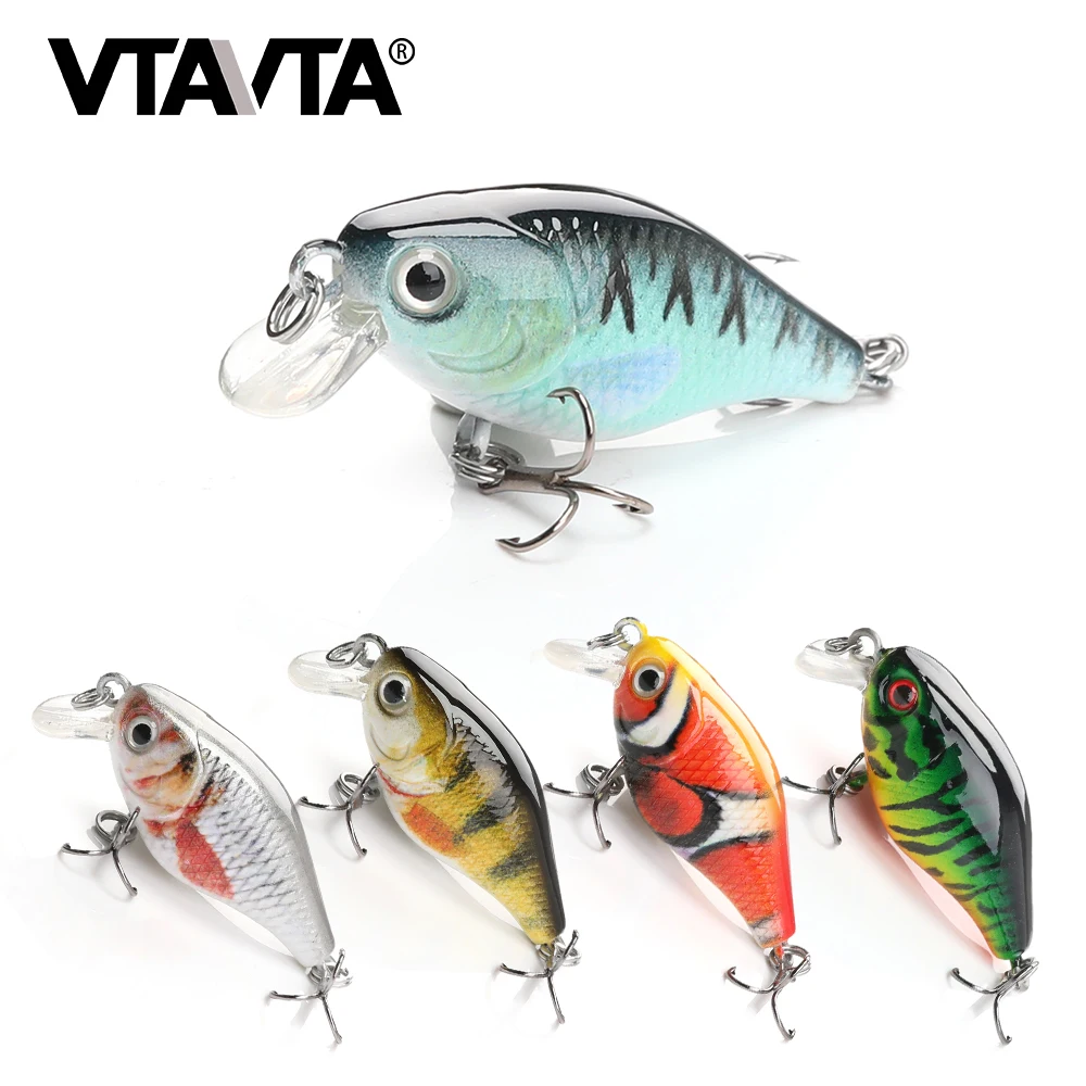 VTAVTA мини-приманка для рыбалки, приманка, приманка, верхняя жесткая приманка, 4 см, 3,9 г, плавающая приманка-гольян, приманка для ловли рыбы, снасть для ловли щуки