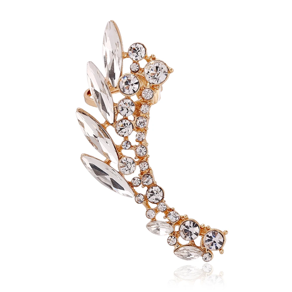 Женские серьги-клипсы с кристаллами ZLDYOU позолоченные/посеребренные | Украшения и