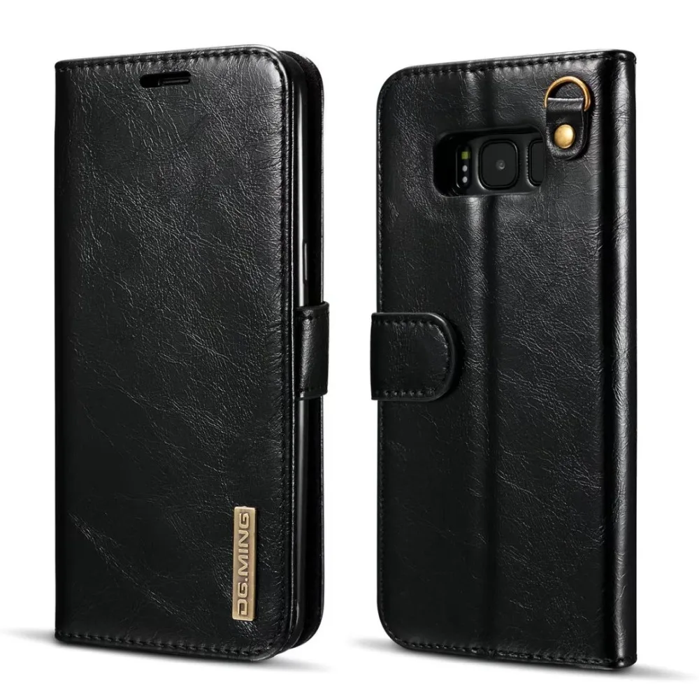 Футляр из натуральной Кожи Для Samsung Galaxy S8 Плюс Крышка Флип мешок Карты Слот Магнит