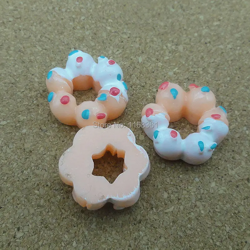 1pcs/lot resin flat back orange candy doughnut 15mm Cabochons Jewelry Fit Mobile Phone Hairpin Headwear DIY Accessories B106-11 | Дом и сад