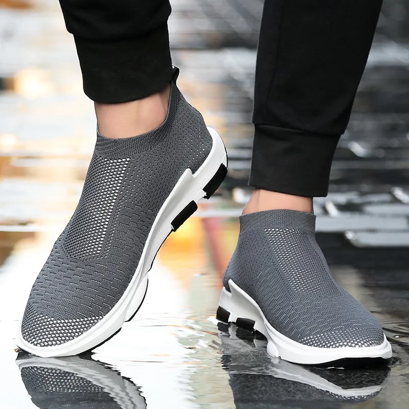 Мужские повседневные носки;кроссовки Zapatos De Hombre; кросовки кроссовки мужские дышащие мужские туфли из сетчатого материала; Мужская обувь; размеры 46; Zapatillas Light Sapato Masculino обувь мужская мужские кроссо