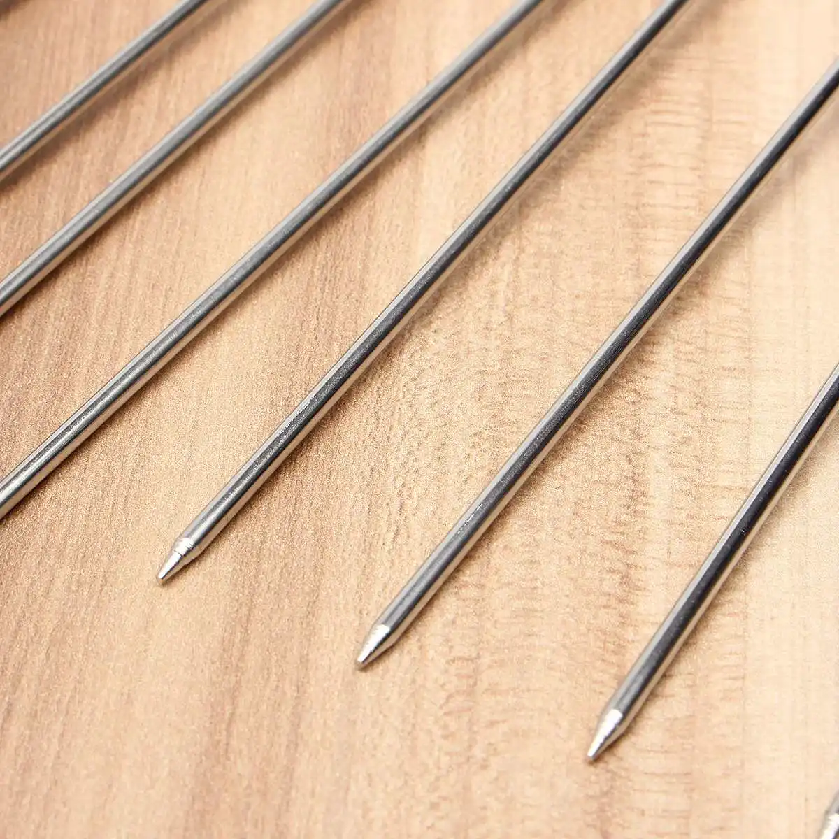 5 шт./компл. уличные вилки для барбекю из нержавеющей стали с деревянной ручкой