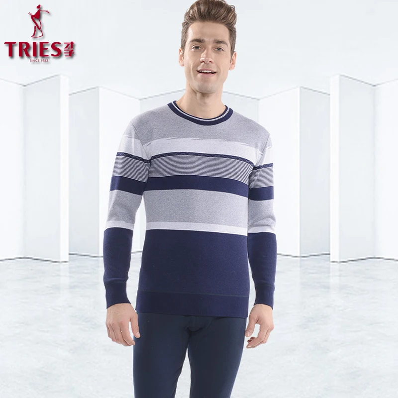 Мужское термобелье TRIES теплое зимнее с длинным рукавом большие размеры L XXXL