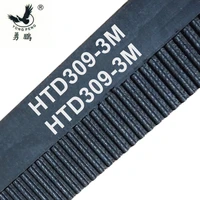 5 piecespack htd3m timing belt length 309mm teeth 103 width 9mm rubber closed loop 309 3m for shredder s3m 309 htd 3m pulley