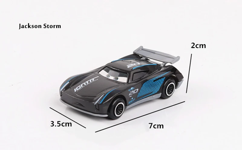 7 шт./компл. машинок пиксара и грузовых автомобилей 3 игрушки Джексон Storm Крус Mater Мак дядя Грузовик литья под давлением 1:55 Металлическая Модель автомобиля игрушки для детей, подарки для мальчиков