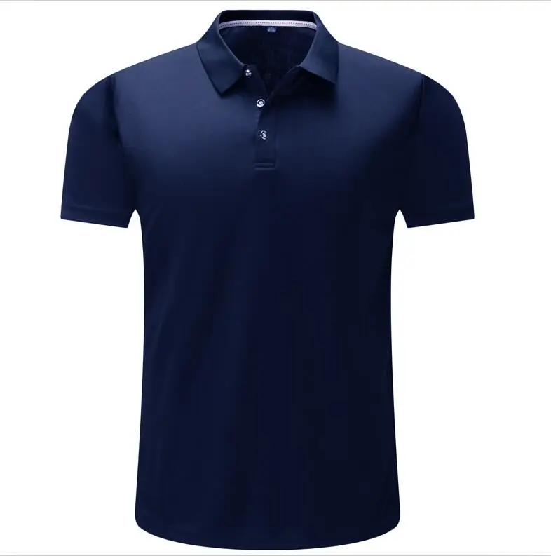 Navy blue Мужская рубашка поло, Camisa masculina, хлопковая рубашка с коротким рукавом, брендовые майки, летние спортивные майки golftennis Blusas, топы - Цвет: Navy blue
