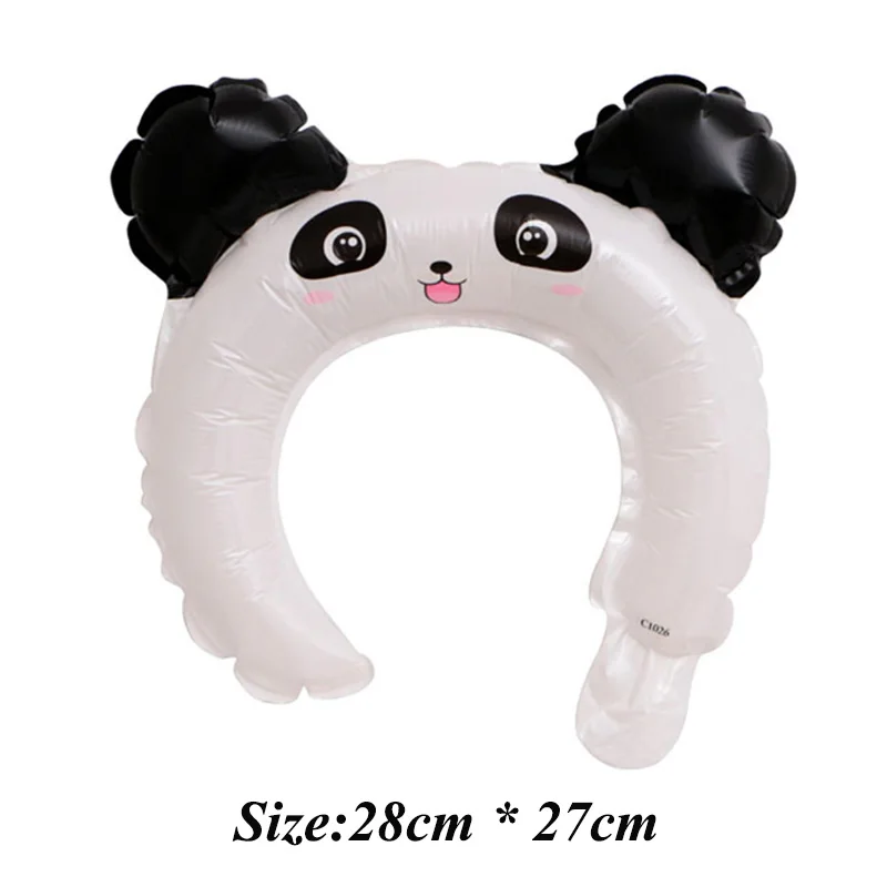 Panda 3 50 шт в наборе, милые животные диадема ободок для волос надувные шары Mickey Minnie лягушка "Кролик", "Медвежонок" детских празднований дня рождения Свадебная вечеринка украшения для детских игрушек - Цвет: Panda 3
