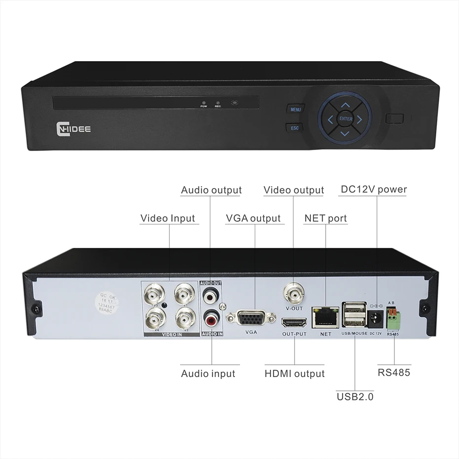 Cnhidee HD CCTV Безопасности 720 P 1 Мегапиксельная 4CH AHD DVR KIT день Ночь ИК-Камеры Системы