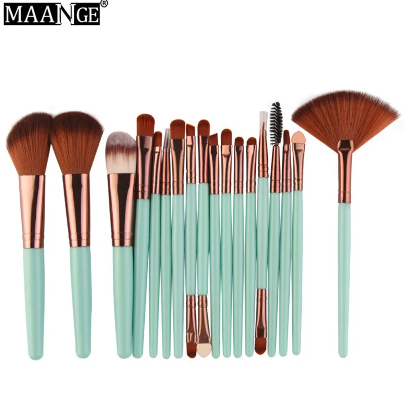 Makeup Brushes Set Powder Foundation Blush Eyeshadow Eyeliner Lip Beauty Make up Brush Tools MAANGE 18 Pcs