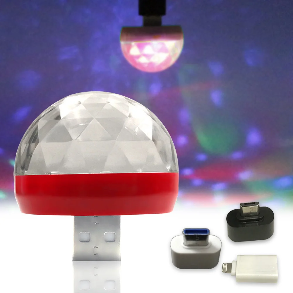 Проектор мини USB музыка вечерние интерьер автомобиля портативный вращающийся