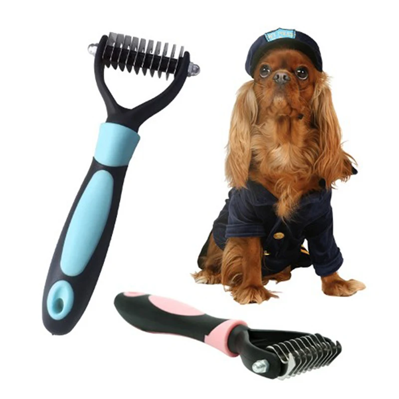 Новая собака Dematting Уход за лошадьми Deshedding Триммер инструмент гребень