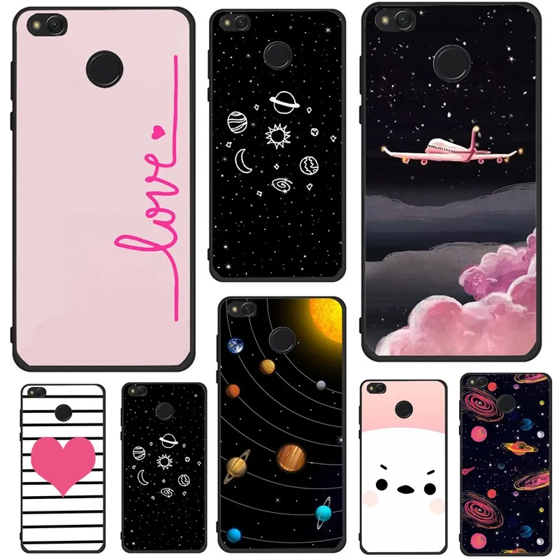 Pink Airplane Case For Xiaomi Redmi 4A 4X 5A Note 4 mi A1 Universe Rabbit White Bear |