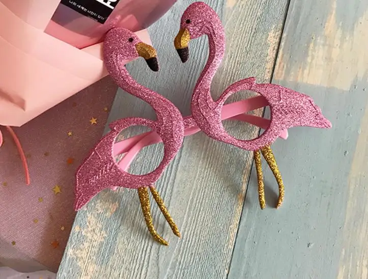 Коктейльные Гавайские солнцезащитные очки Flamingo Новые забавные для тропического