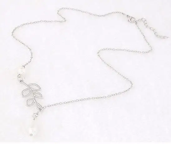 Новое ожерелье со сверкающими листьями 8 слов длинные жемчужные подвески и