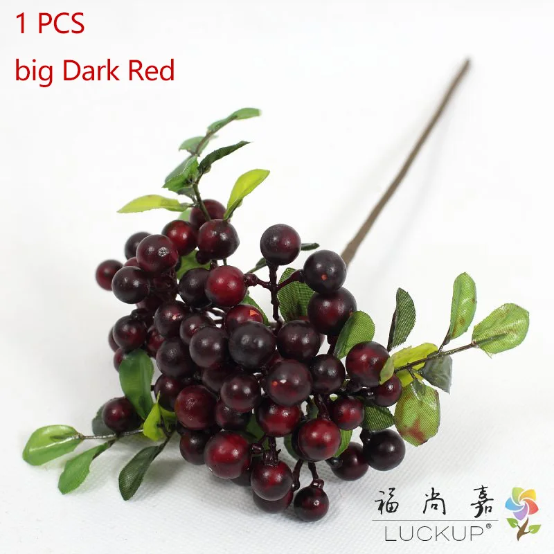 big Dark Red 1 шт. красивый Искусственный Буш Берри букет пена цветок украшение дома F176 - Цвет: big Dark Red