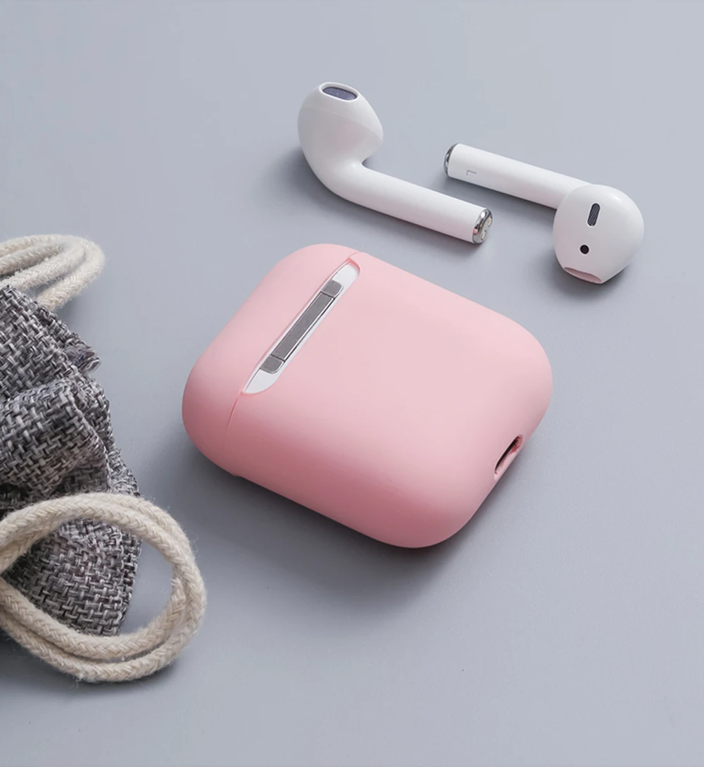 Чехол для наушников Apple AirPods 1 2 силиконовый чехол беспроводные наушники Air Pods Чехол защитный для AirPod Тонкий чехол