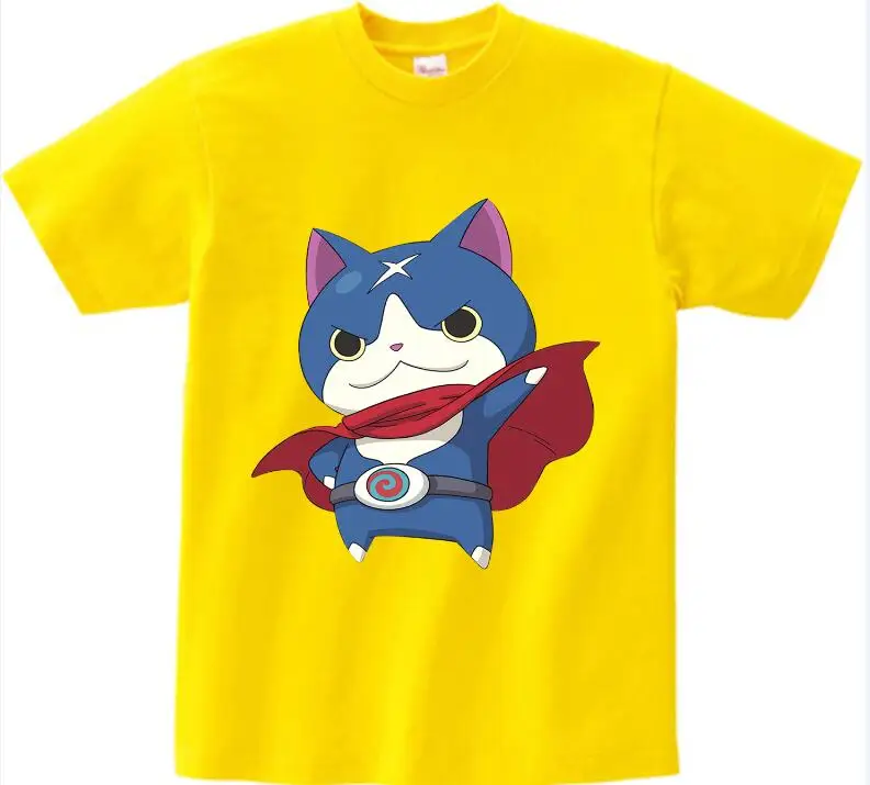 yellow childreTshirt Футболка для мальчиков модная детская повседневная футболка унисекс с персонажами «Йо-КАИ уотч» Новая футболка Летняя футболка с короткими рукавами для девочек, NN - Цвет: yellow childreTshirt