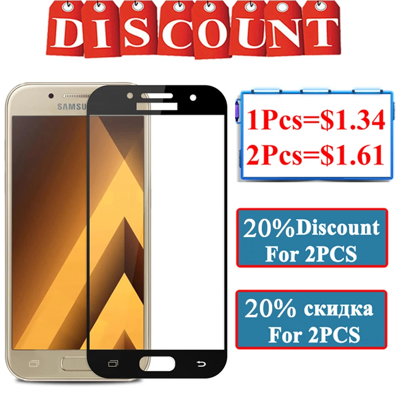 protective glass on the for samsung galaxy a5 2017 tempered screen protector cam sheet a 5 5a a52017 protection tremp 9d sam sg | Мобильные