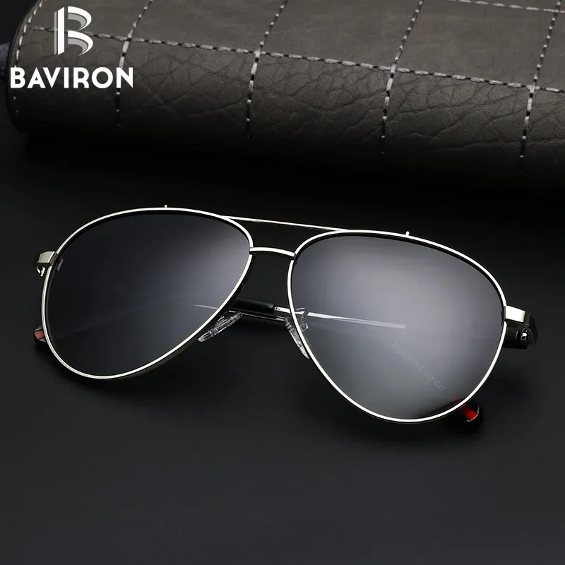 Солнцезащитные очки Мужские поляризационные в круглой металлической оправе с