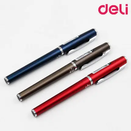DELI S71 гелевая ручка металлическая текстура для подписи 0 5 мм/1 мм офисная грубая