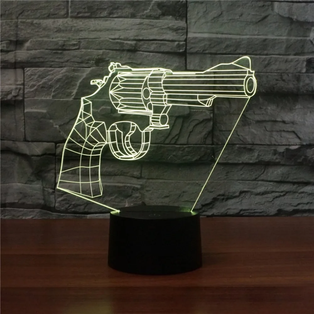 Revolver 3d Light Colorful Led Visual Gift Atmosphere Table Lamp | Освещение